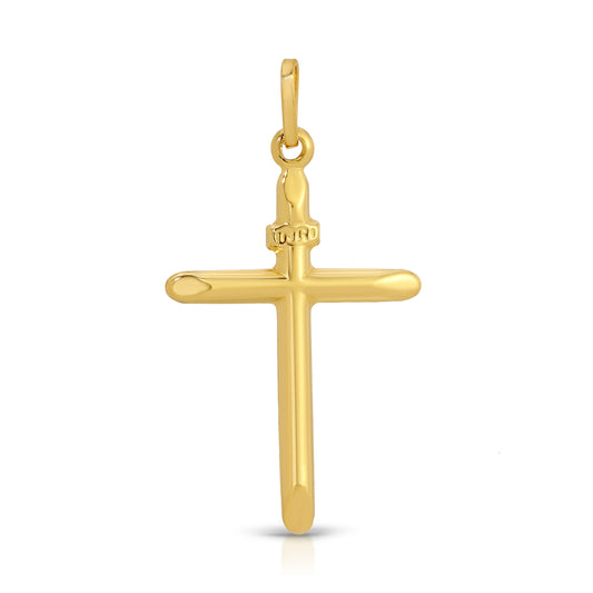 Simple Cross 14K Gold Pendant 12136